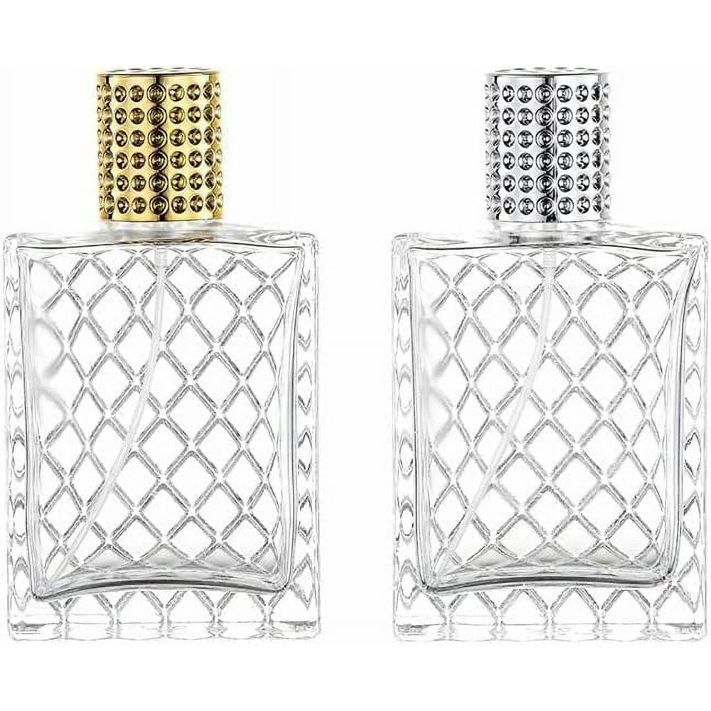 2 Pack 100ml Thick Glass Perfume Atomizer,Empty Perfume Spray Bottle