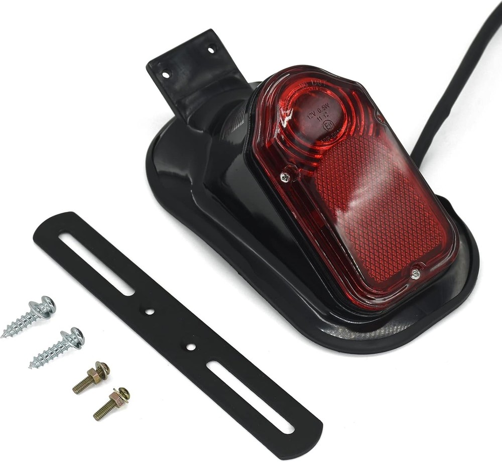 DKMTORK Motorcycle Plastic Brake/Tail Light (Black)