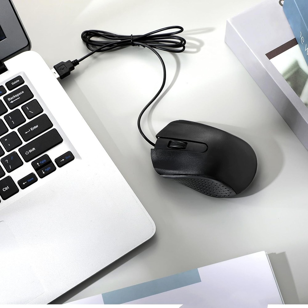 30 Pack USB Wired Mouse 3 Button Corded Computer Mice Bulk USB Mouse for PC Desk