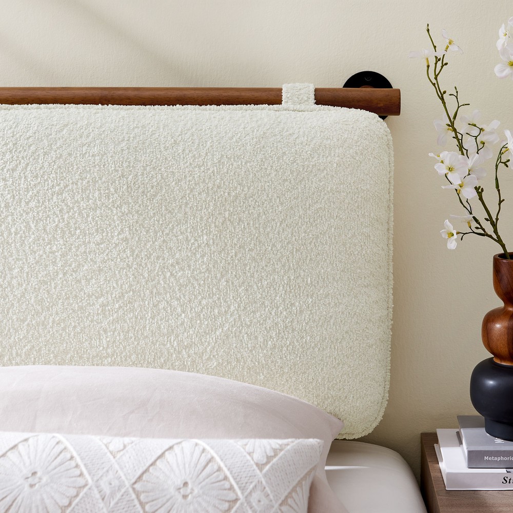 Anela Twin Headboard in Cream Walnut