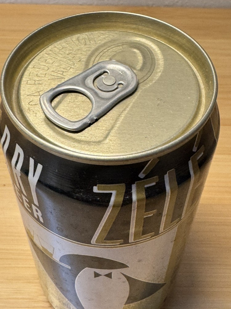 Zele Dry Beer - Empty Beer Can - Bottom Opened