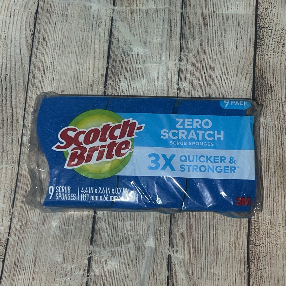 Zero Scratch Nonscratch Scrub Sponges 9 PACK