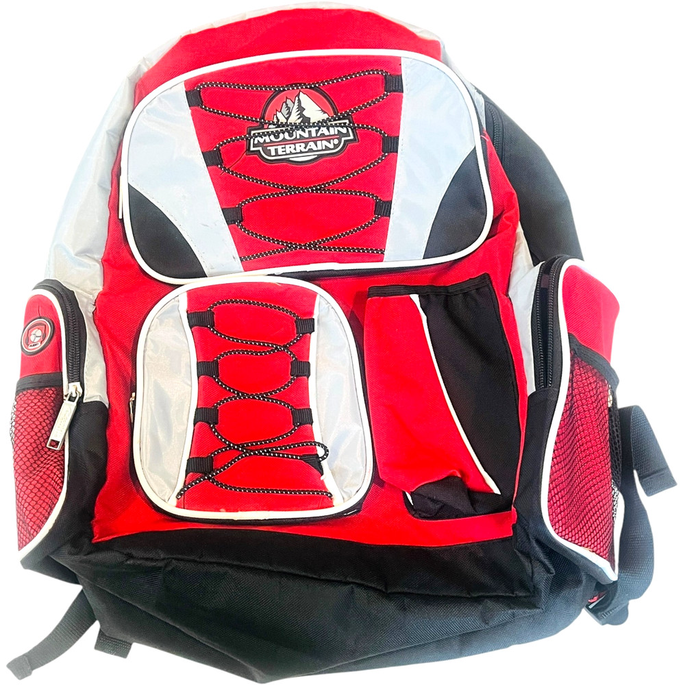 Mountain Terrain Backpack Red and Black Multi Pocket Back Pack