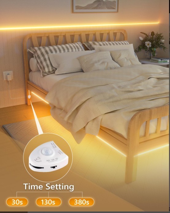 WILLED Under Bed Lights, Dimmable Motion Activated Led Light Warm White 5 ft