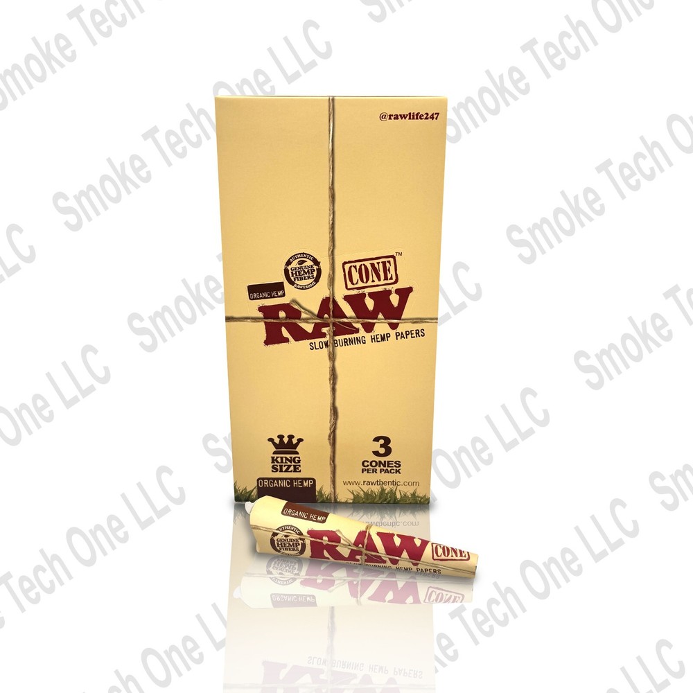 RAW Organic Cones (3 CT)-32pks per display