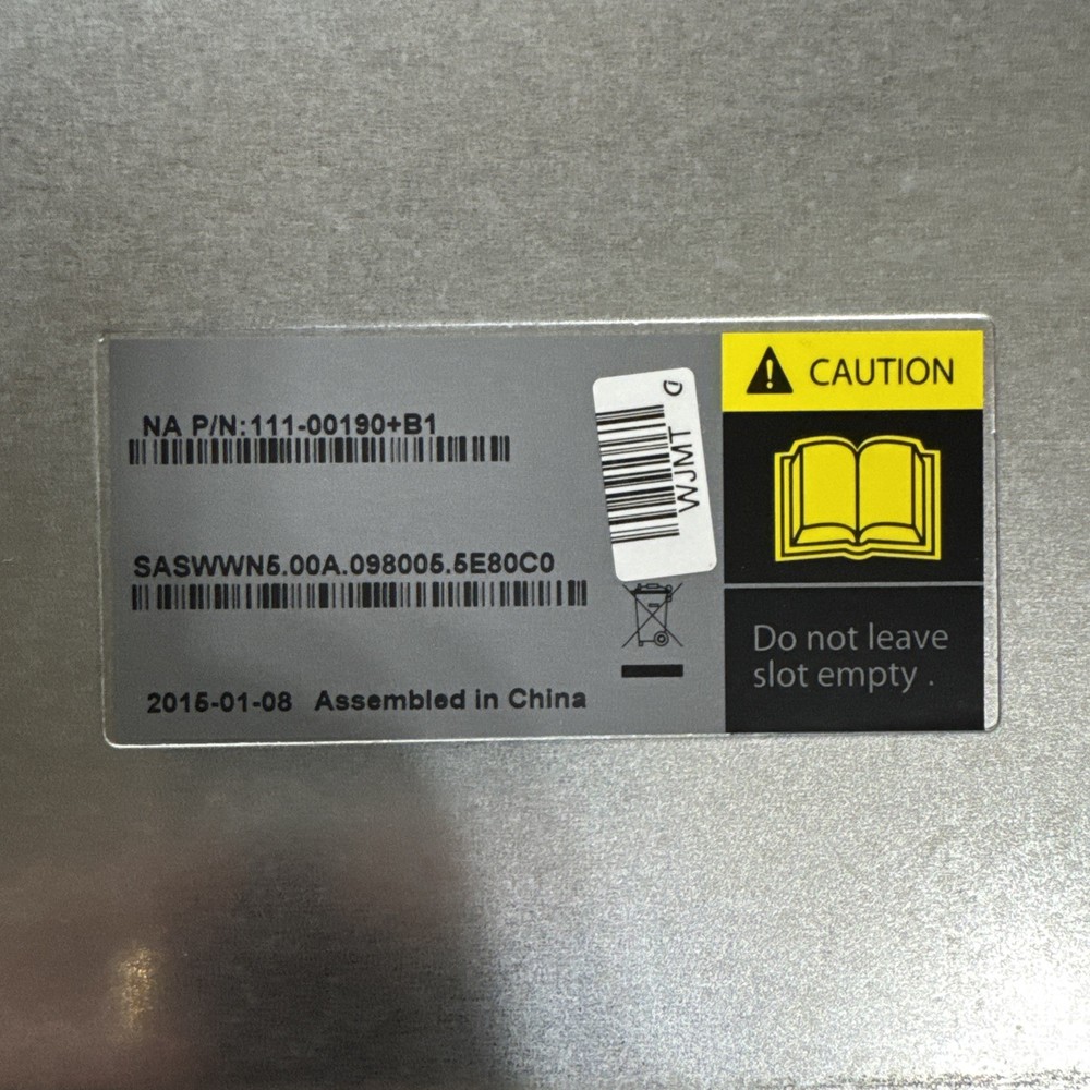 NetApp IOM6 SAS Storage Controller Ethernet Server Module P/N: 111-00190+B1