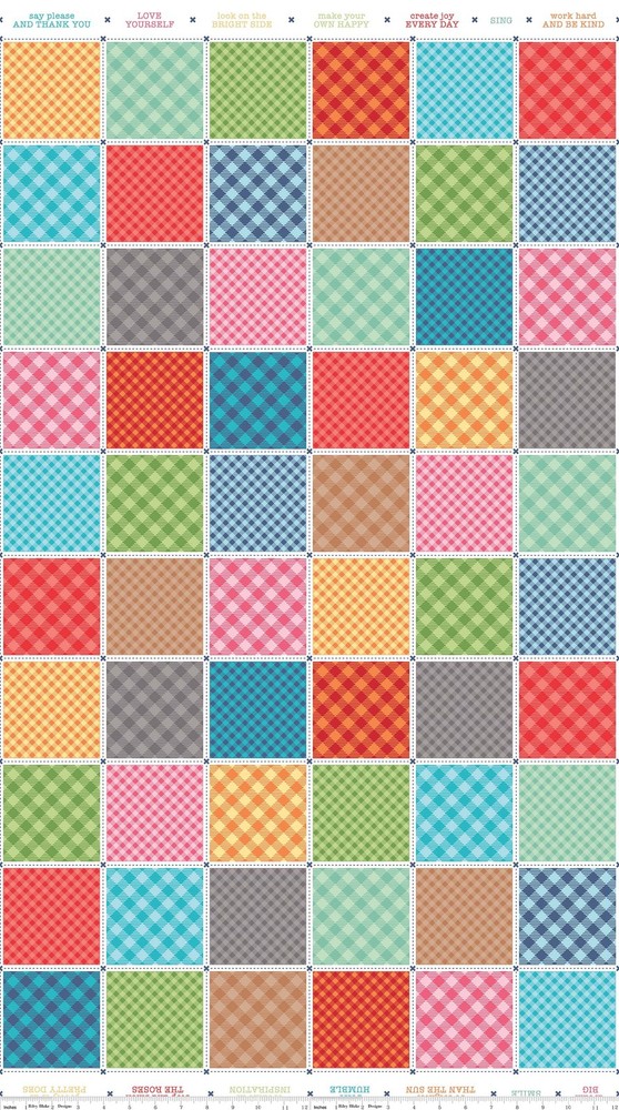 Bee Basics BUSY PATCHWORK 6392M Multi CHEATER Lori Holt  Riley Blake