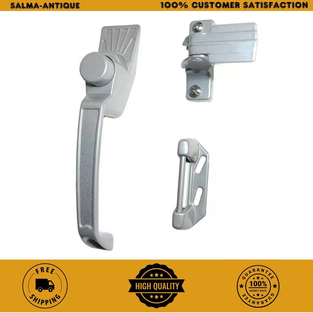 Silver Aluminum Screen Door Handle Set Latches