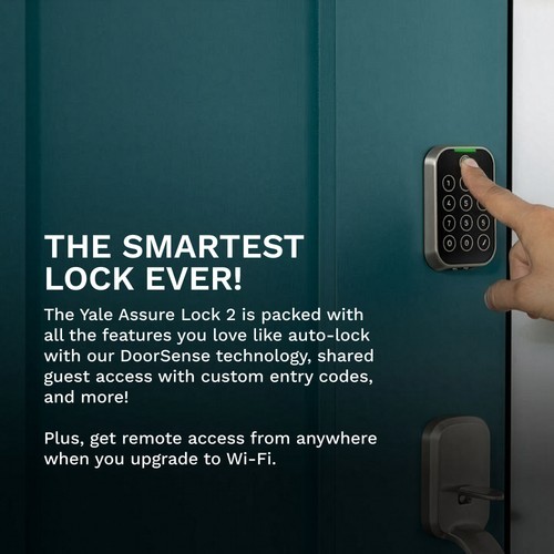 Yale Assure Lock 2 Keyless Deadbolt – Touch Keypad Smart Bluetooth Lock