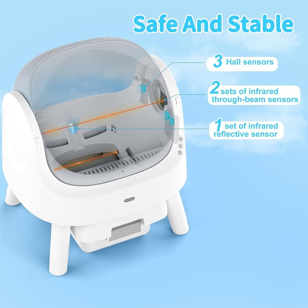 Self-Cleaning Automatic Cat Litter Box Integrated AutoScooper Self-Clean System