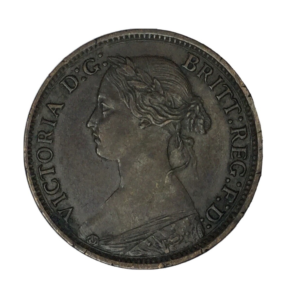 1864 Nova Scotia Bronze Half Cent AU #