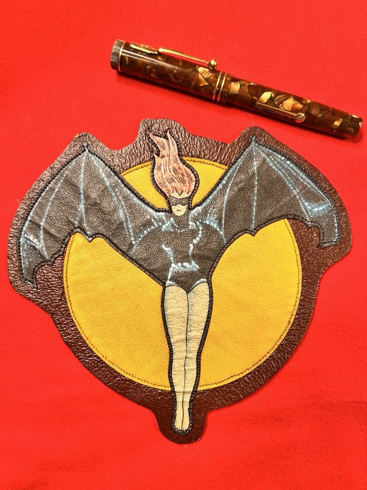 WWII "VF(N) -90" ("Bats") USN Night Fighter LEATHER JACKET PATCH, Multi-layer