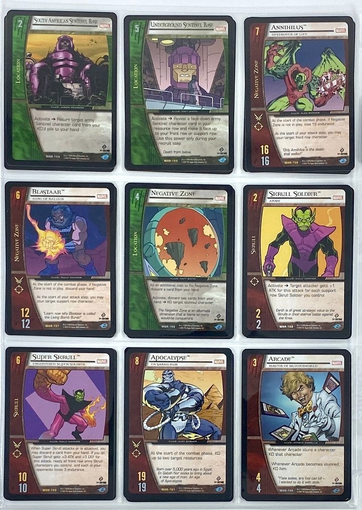 VS System Marvel Origins MOR 2004 220/220 COMPLETE SET NM
