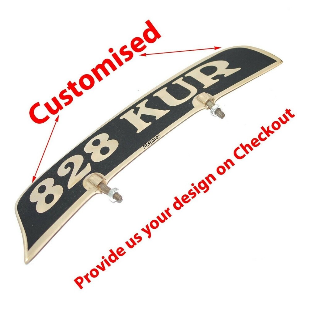 Customized Front Mudguard License Number Plate Motorcycle Universal Fit S2u