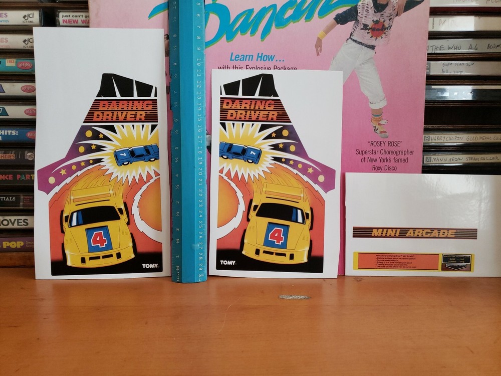 TOMY MINI ARCADE DARING DRIVER DECALS.