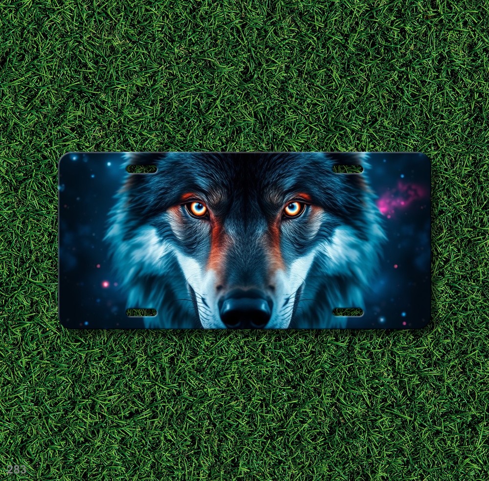 Bold Wolf License Plate Personalized Vanity Plate Unique Gift