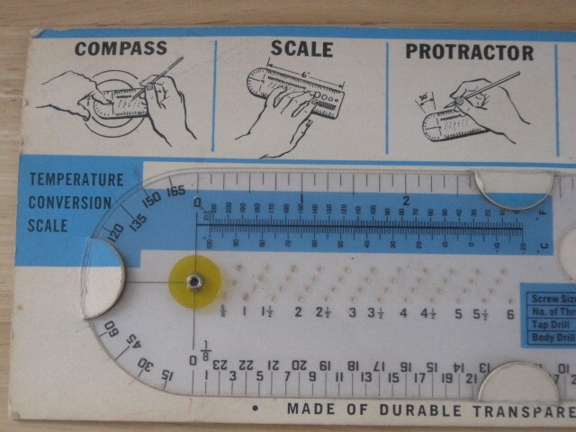 Drafting & Machinist Tool, Compass, Protractor, Square, Architects' Scale