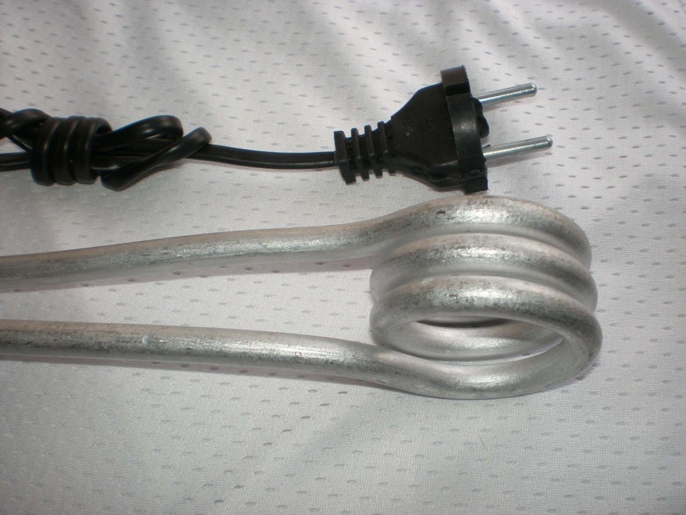 1000W Water Heater Portable Electric Liquid Immersion Element Boiler Travel 220V