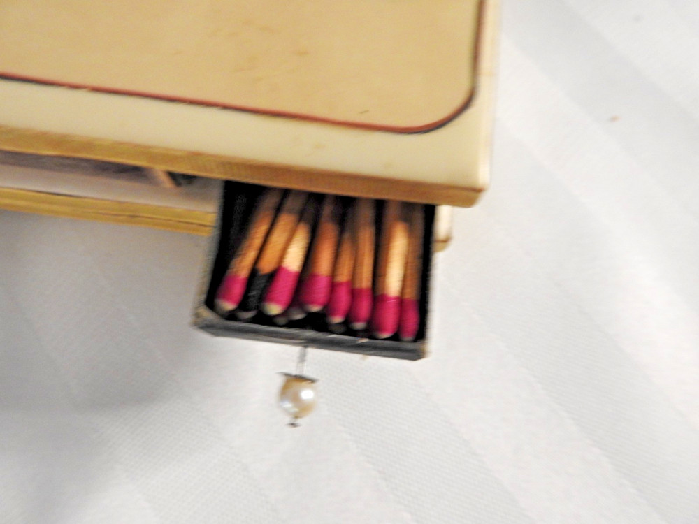 Vintage Matchbox Holder with Matches