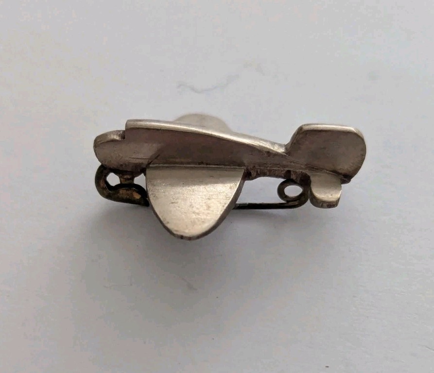 Vintage Scratch Built Spitfire Pin Badge