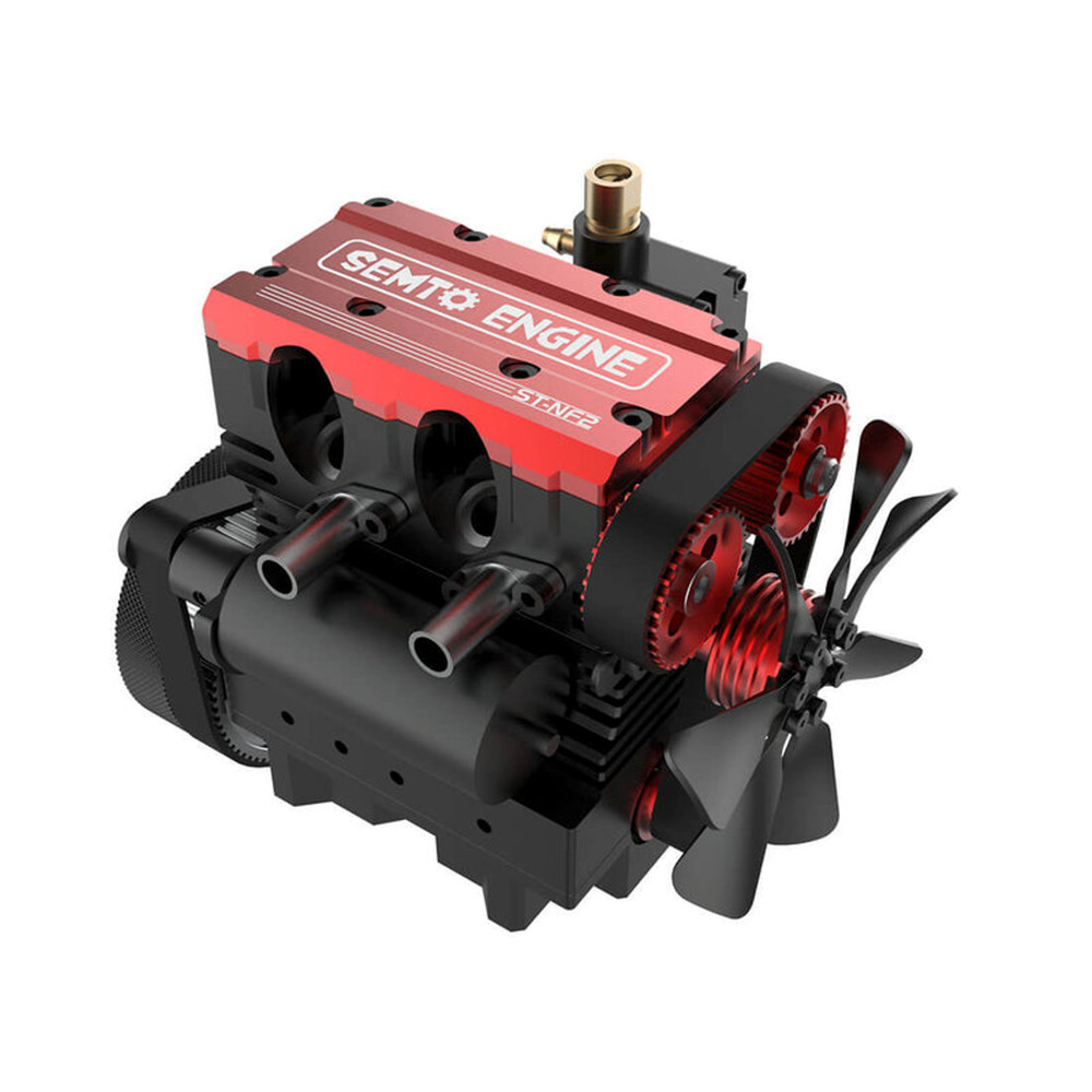 L200AC 4-Stroke 7cc 2-Cylinder Nitro mini Engine Kit & Ignition Module DIY Set