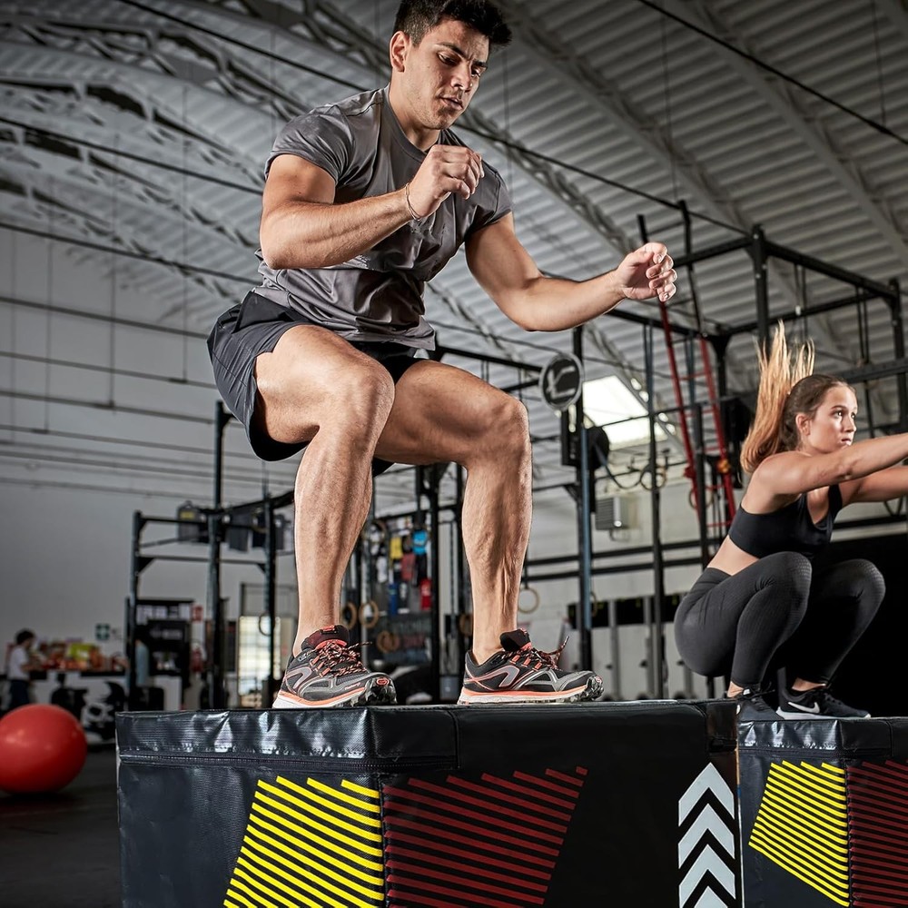Space-Saving Plyo Box, Adjustable Height & Non-Slip Top, Power Training Platform