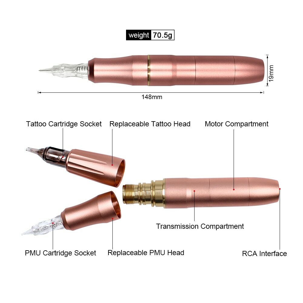 BMX Permanent Makeup Machine Kit Multifunction Replaceable Head with Needle Cord