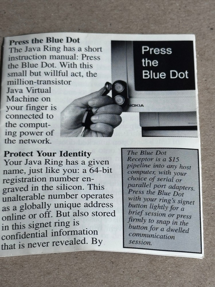 Genuine Sun Microsystems Java Ring - NEW! Vintage JavaOne Promo Collection