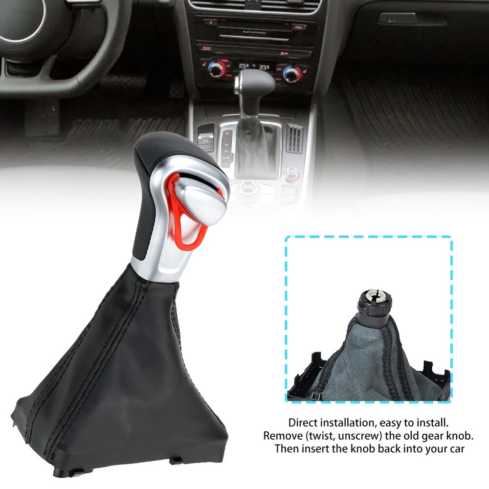 Automatic Gear Shift Knob Gaitor Boot For Audi A3 A4 A5 A6 Q5