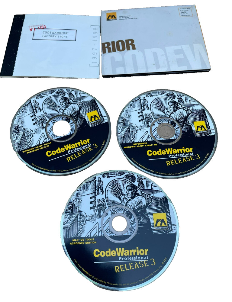 Metrowerks CodWarrior Professional Release 3 Mac Os Tools, U12031