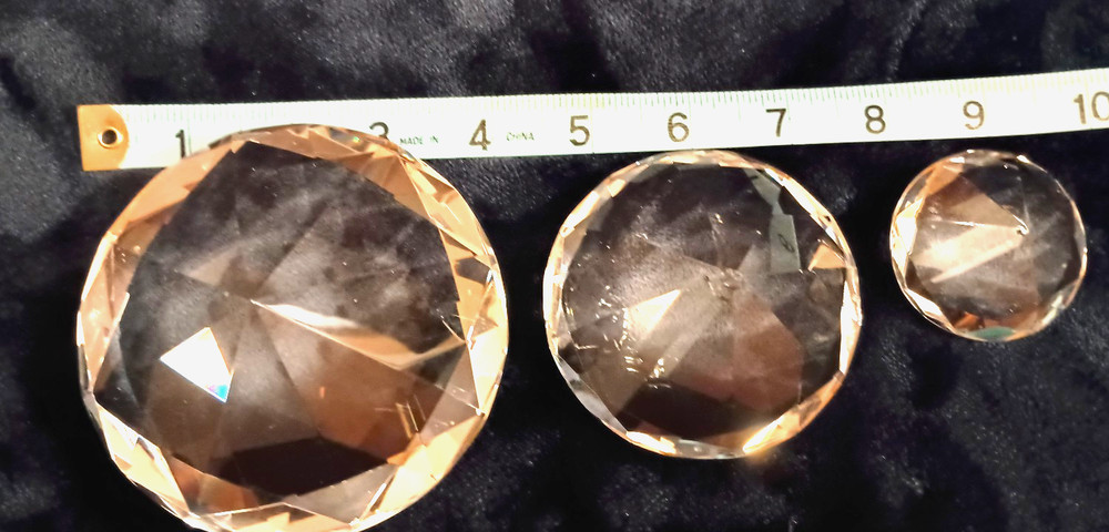 Huge Glass Diamonds SET OF THREE