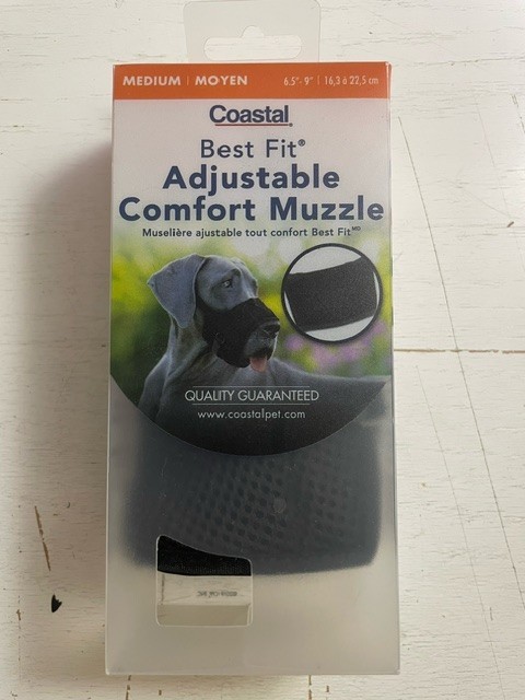 New Coastal Best Fit Adjustable Comfort Muzzle Size Medium Black