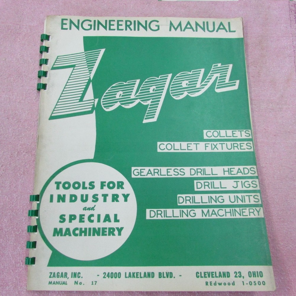 Zagar Engineering Manual / Tool Catalog  # 17