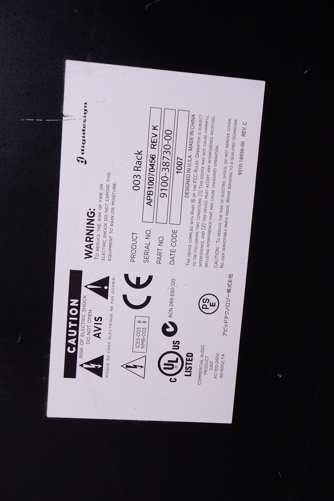 Digidesign Sound DIGI 003 Rack