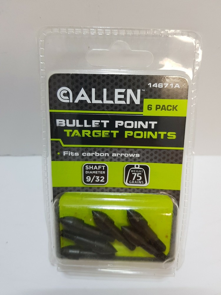 ALLEN 6 PACK 9/32 75 GRAIN BULLET TARGET POINTS