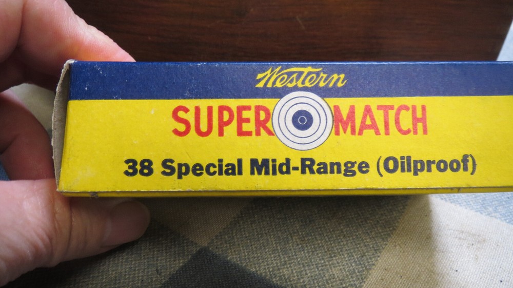 VINTAGE EMPTY Western Super Match 38 Special Mid-Range Shell Box