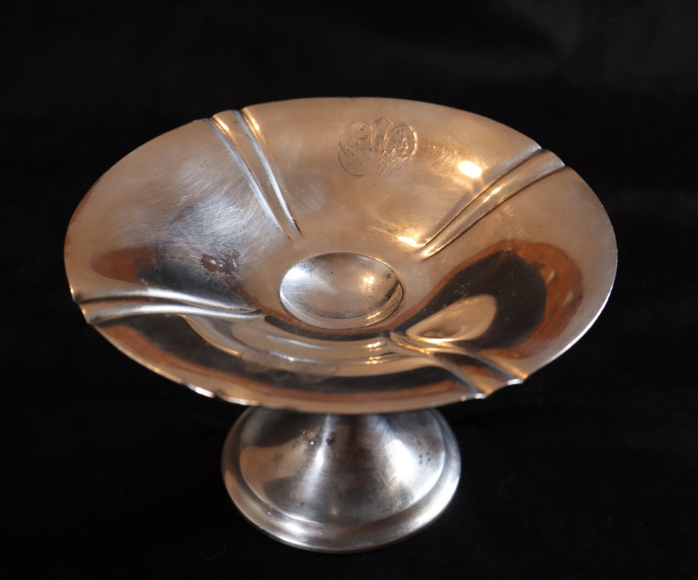 Vintage Silver Plated Footed Round Candy, Fruit, Server, Dish