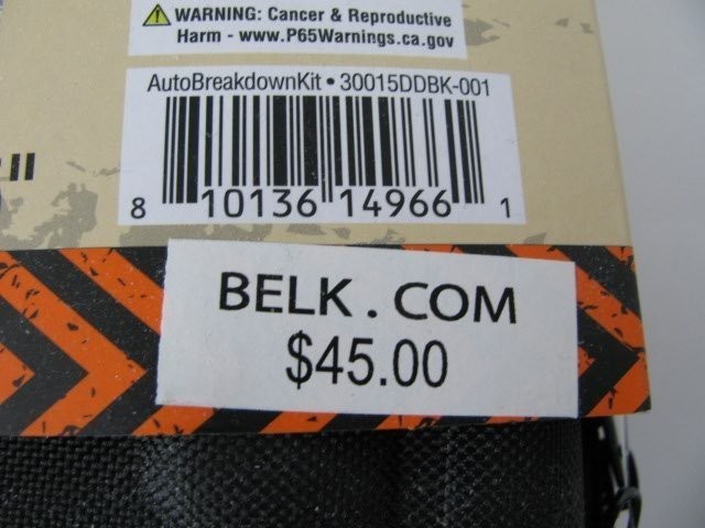 Dirty Dog Emergency Auto Breakdown Kit 6 Tools BLACK NWT