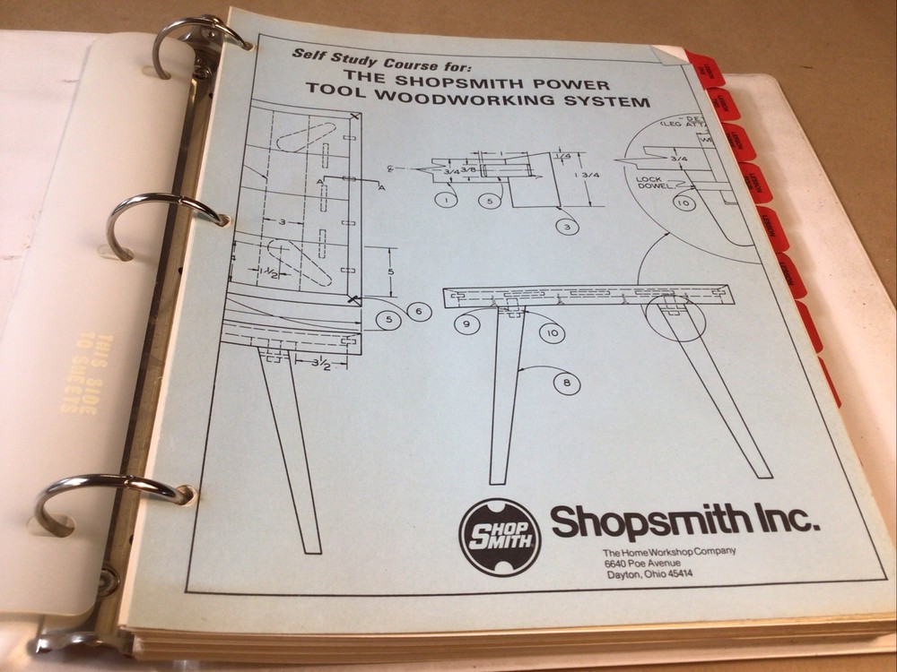 BOOK - Self Study Course for the Shopsmith Power Tool Wood Working System