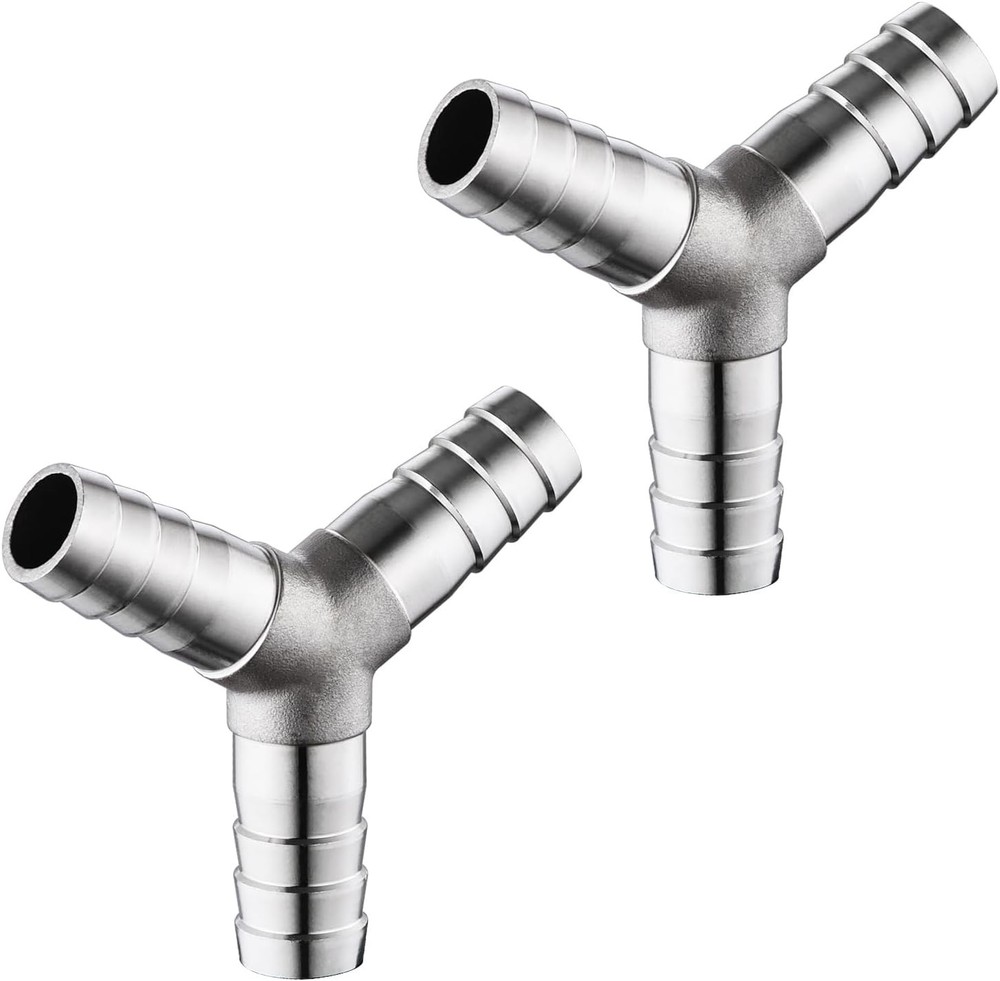 304 Stainless Steel 3/4" x x Hose 3/4" Barbed, Y Shape Barb