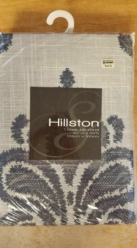 HILLSTON 1 LINED BACK TAB PANEL, HILLSTON INK, 52" X 63" *DISTRESSED PKG*
