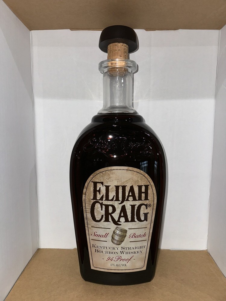 Elijah Craig Small Batch Bourbon Bottle Pre-fire Empty Display 17" 5 Qt Fillable