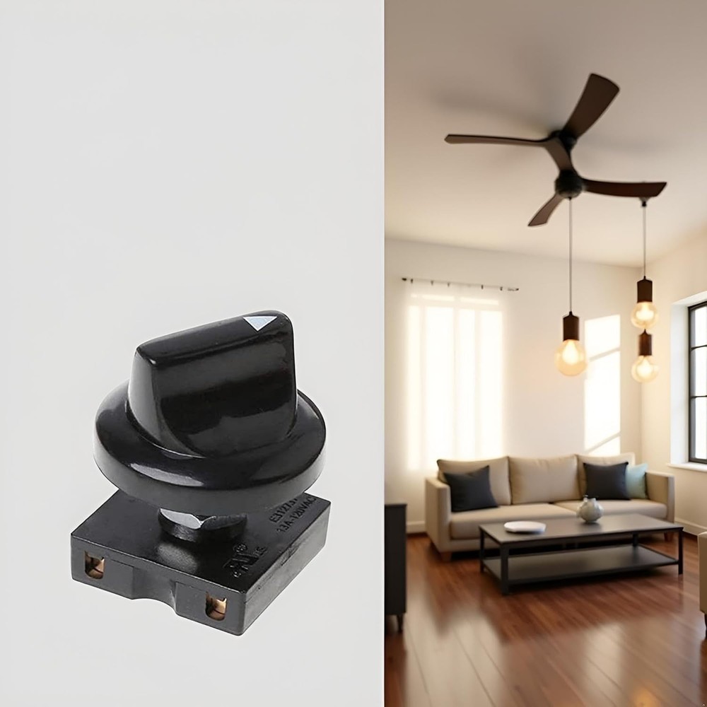 Compact 4-Position Rotary Fan Switch with 3-Speed Control for Easy Adjustment