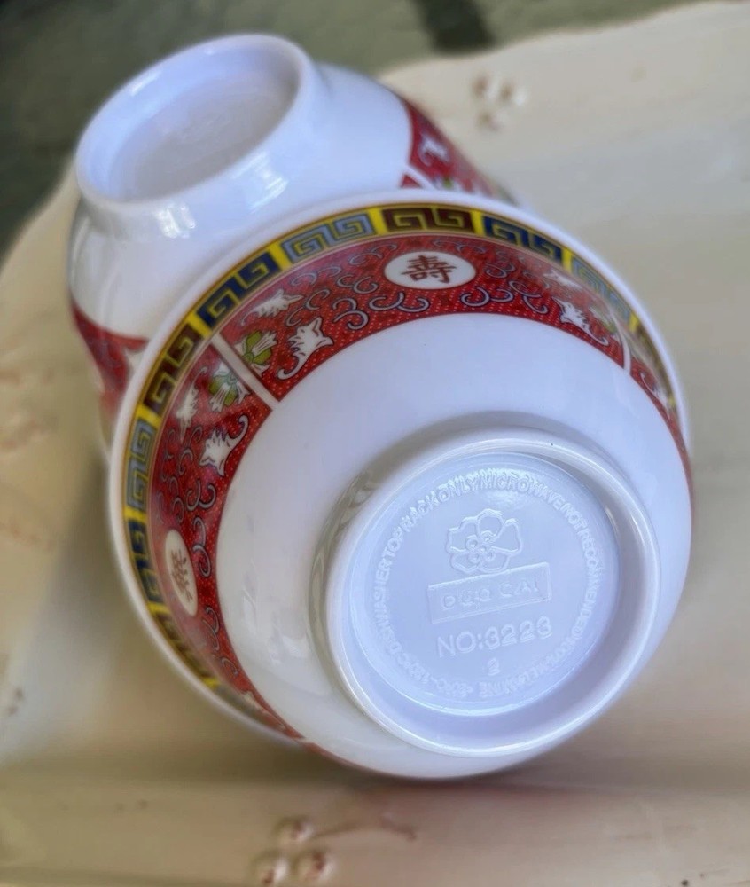 6 Thunder Group Longevity Pattern Melamine Small Sauce Dip Bowls 3 Inch