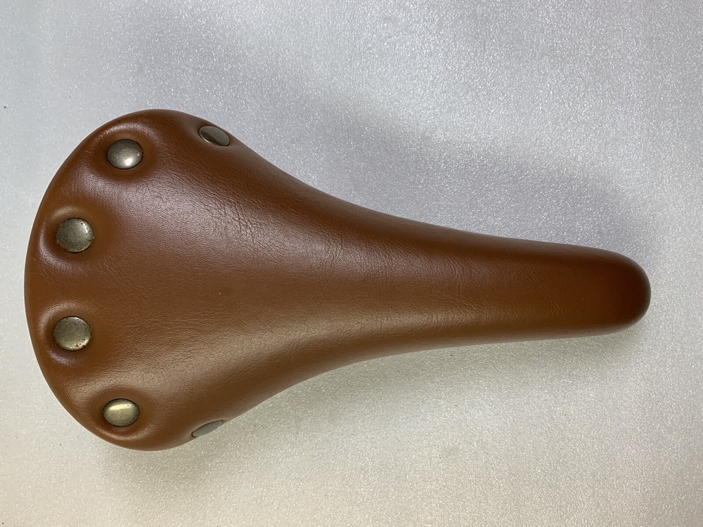 Velo Brown Synthetic Leather Rivet Bicycle Saddle Seat