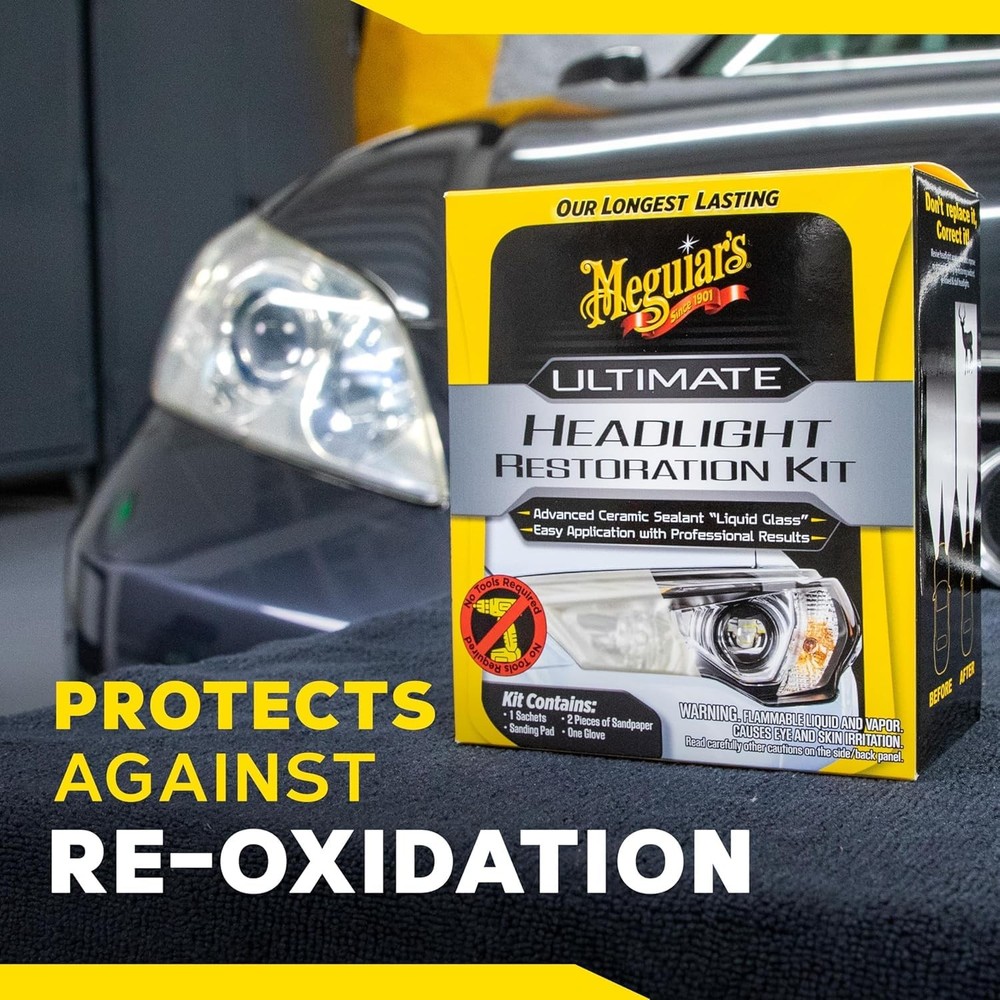 Meguiars Ultimate Headlight Restoration Kit With Sealant And Sanding Discs