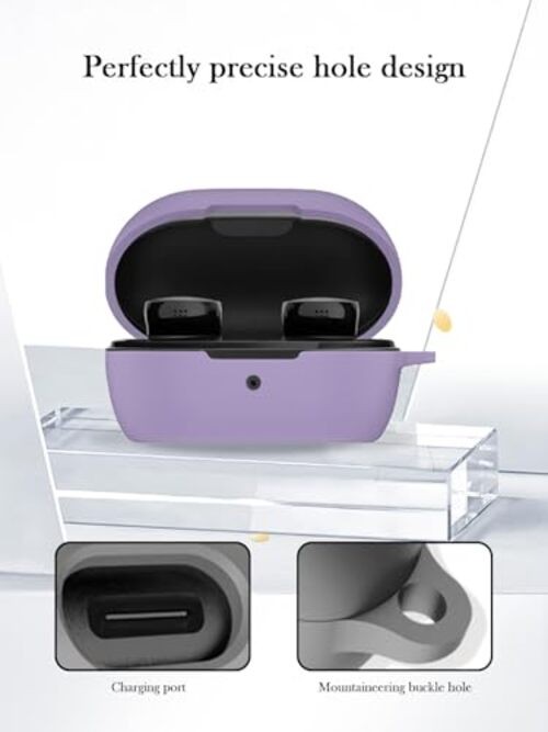 Case for Bose New QuietComfort Earbuds,Soft Protective, Silicone Case Purple