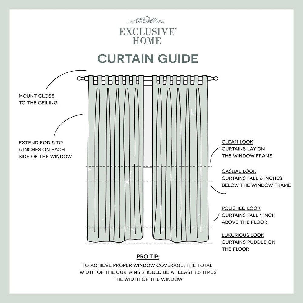 Exclusive Home Cabana Solid Indoor/Outdoor Light Filtering Hook-and-Loop Tab ...