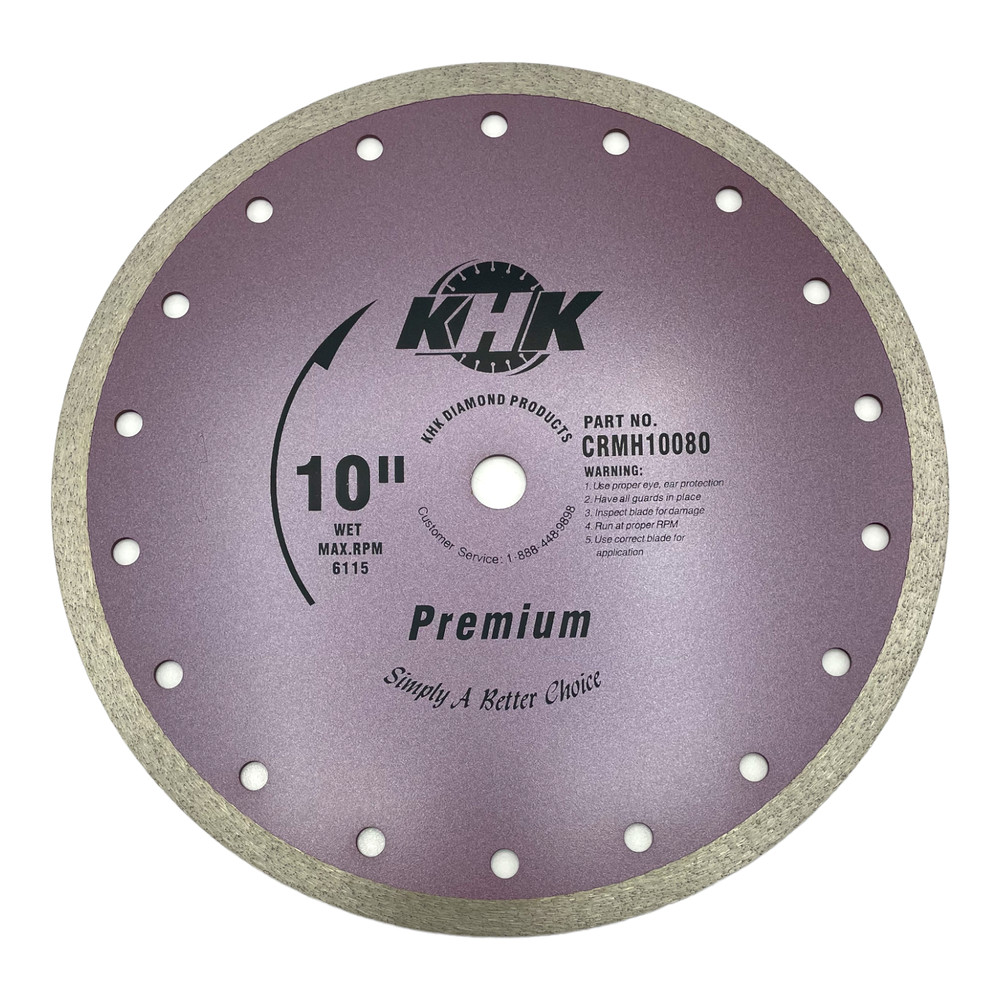 2 Pack 10'' Diamond Saw Blade Continuous Rim Tile Blade Cut Marble Soft Stone