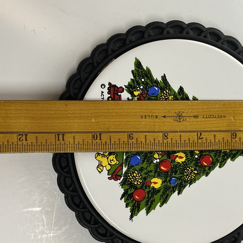 Christmas Tree Trivet Cast Iron Frame by Orient Holiday Table Setting